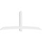 Ekena Millwork Bellingham Architectural Grade PVC Gable Bracket, 108"W x 49 1/2"H x 6"D x 6"F, 11/12 Pitch GBP108X50X0606BEL00 - alternate 3